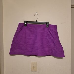 NWOT Lands' End Purple Textured Swim Skirt Size 16 W